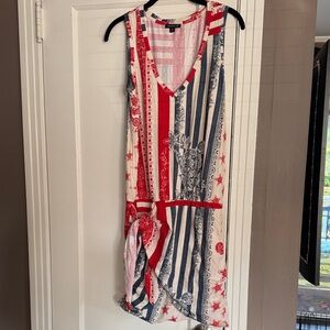 NWOT Red, White, and Blue Sleeveless Dress